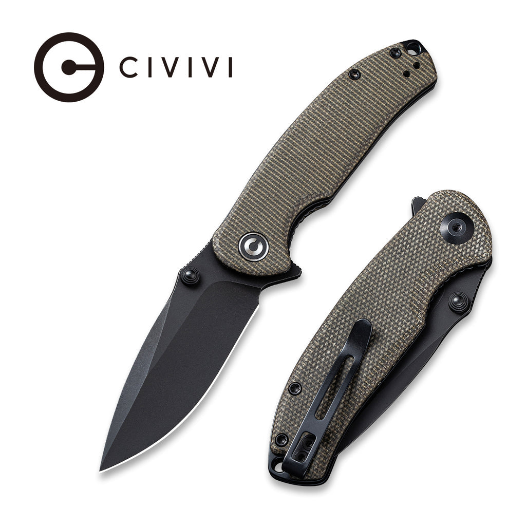 CIVIVI Pintail Flipper And Thumb Stud Knife Micarta Handle (2.98" CPM S35VN Blade) - C2020C